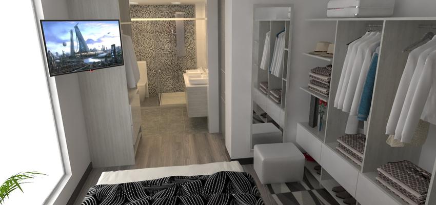 Dormitorio Estilo moderno Color gris, gris, negro  diseñado por Rysibcn SL | Gremio 