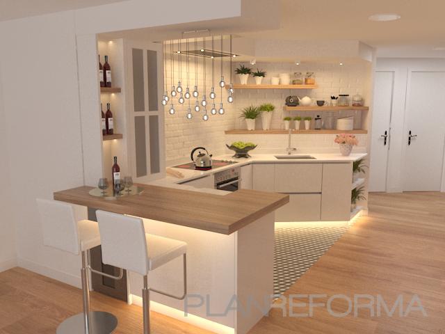 Cocina Estilo moderno Color beige, blanco, bronce  diseñado por Rysibcn SL | Gremio 