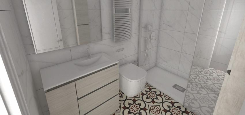 Baño Estilo moderno Color beige, marron, blanco  diseñado por Rysibcn SL | Gremio 