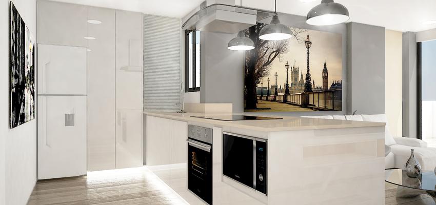 Cocina Estilo moderno Color beige, beige, blanco  diseñado por Rysibcn SL | Gremio | Copyright Realizado por https://www.rysibcn.com/