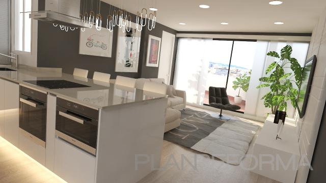 Sala de la TV, Cocina Estilo moderno Color beige, marron, blanco  diseñado por Rysibcn SL | Gremio 