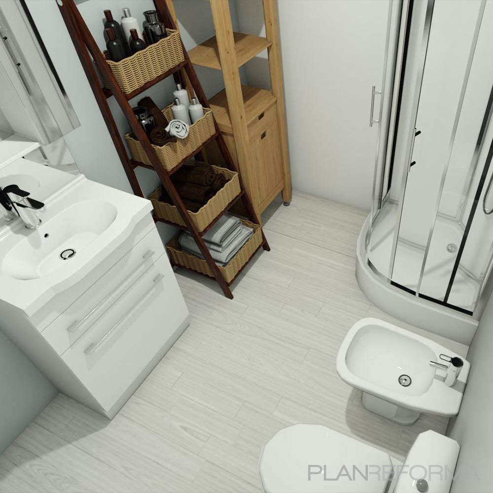 Baño Estilo contemporaneo Color marron, plateado, bronce