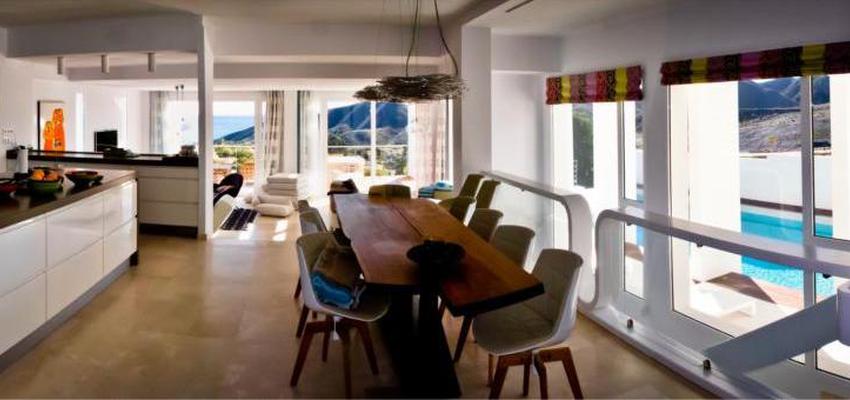Comedor, Cocina, Salon style moderno color marron, marron, blanco, gris  diseñado por MUXACRA ARQUITECTOS | Arquitecto | Copyright Muxacra Arquitectos