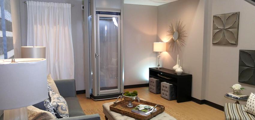 Salon Estilo contemporaneo Color dorado  diseñado por Ascensores Válida Lift | Gremio | Copyright Válida Lift