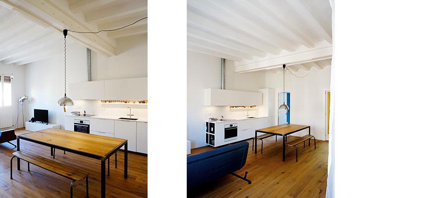 Cocina, Salon Estilo moderno Color marron, blanco, negro  diseñado por mcd/studio | Arquitecto | Copyright soy propietario de la imagen