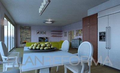 Comedor style contemporaneo color marron, blanco  diseñado por CUBEstands | Interiorista 