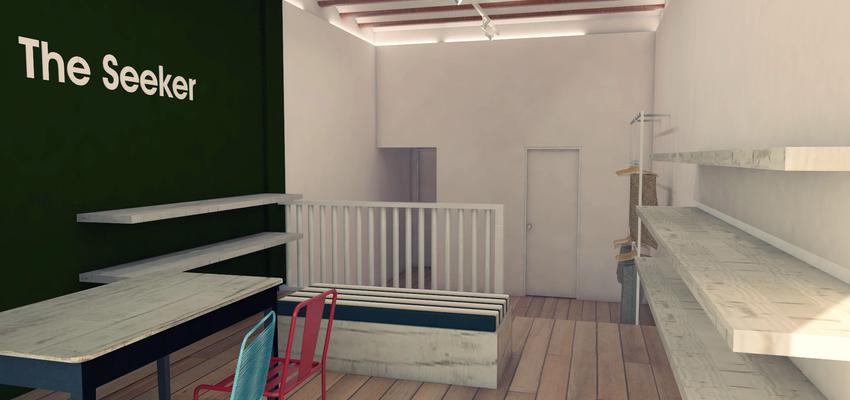 Tienda Estilo vintage Color verde, blanco, bronce  diseñado por G+C obra interior SL | Gremio | Copyright G+C obra interior SL