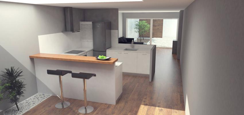 Cocina Estilo moderno Color blanco, gris, bronce  diseñado por G+C obra interior SL | Gremio | Copyright G+C obra interior SL