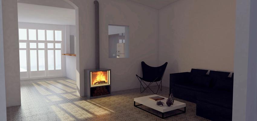Salon Estilo vintage Color blanco, gris, negro  diseñado por G+C obra interior SL | Gremio | Copyright G+C obra interior SL