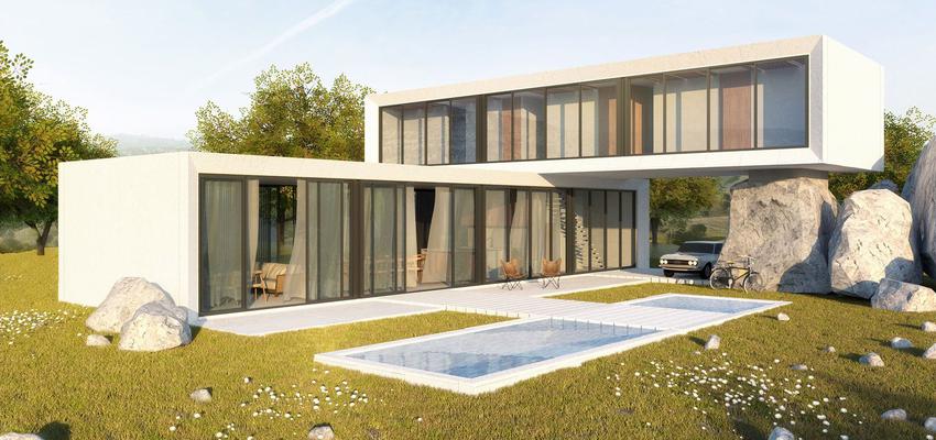 Terraza, Porche, Exterior, Jardin, Loft Estilo moderno Color marron, verde, marron, beige, marron, blanco, gris  diseñado por POA Estudio | Arquitecto | Copyright POA Estudio