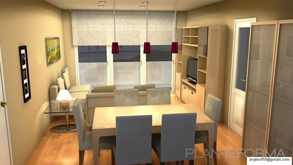 Salon style moderno color beige, marron, gris  diseñado por Ricard | Arquitecto Técnico 