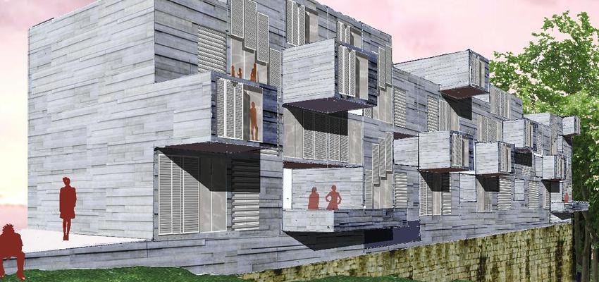 Exterior style contemporaneo color gris, gris  diseñado por XTid Associates | Arquitecto 