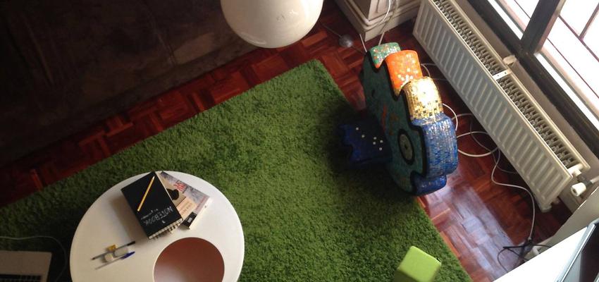 Estudio, Salon, Loft Estilo vintage Color verde  diseñado por JAVI CRESPO estudio | Interiorista | Copyright javi crespo