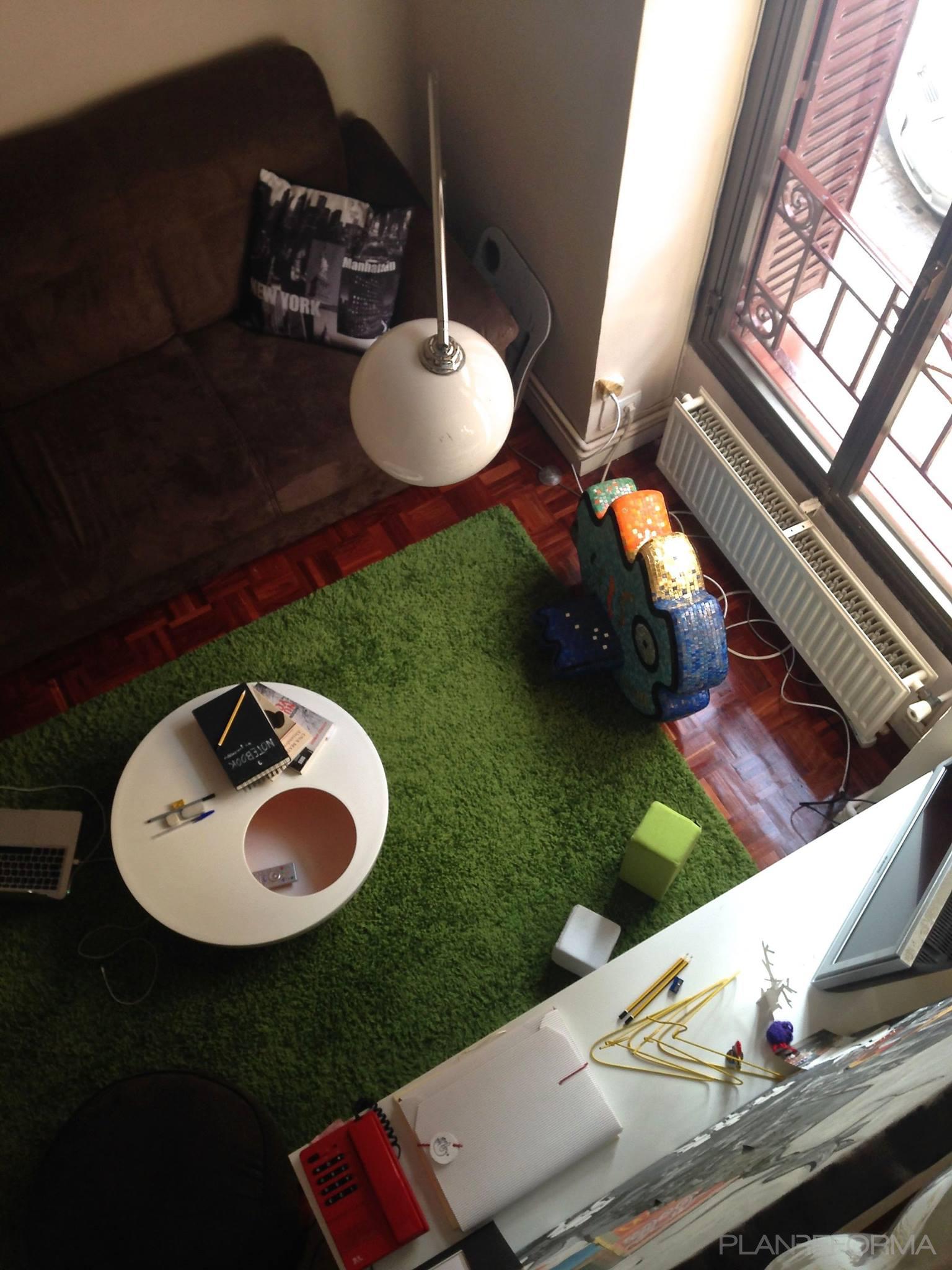 Estudio, Salon, Loft Estilo vintage Color verde  diseñado por JAVI CRESPO estudio | Interiorista | Copyright javi crespo