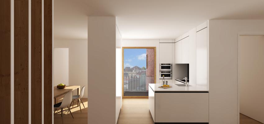 Comedor, Cocina, Loft Estilo moderno Color marron, beige, blanco, gris  diseñado por WENNBERG | Arquitecto 