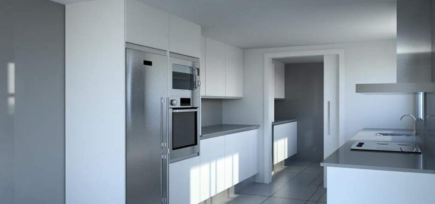 Cocina Estilo moderno Color blanco, gris, plateado  diseñado por Habitium | Arquitecto Técnico 