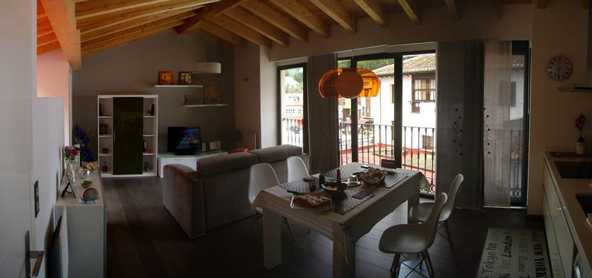 Comedor, Cocina, Loft Estilo moderno Color ocre, marron, blanco, gris  diseñado por Estudio de Arquitectura 4TRAZOS | Arquitecto 
