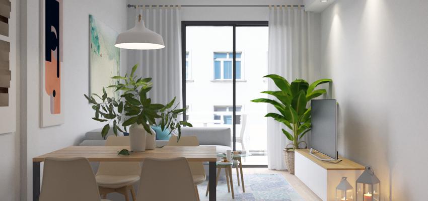 Salon Estilo eclectico Color blanco, gris, negro  diseñado por DsousaDesign | Decorador | Copyright DsousaDesign