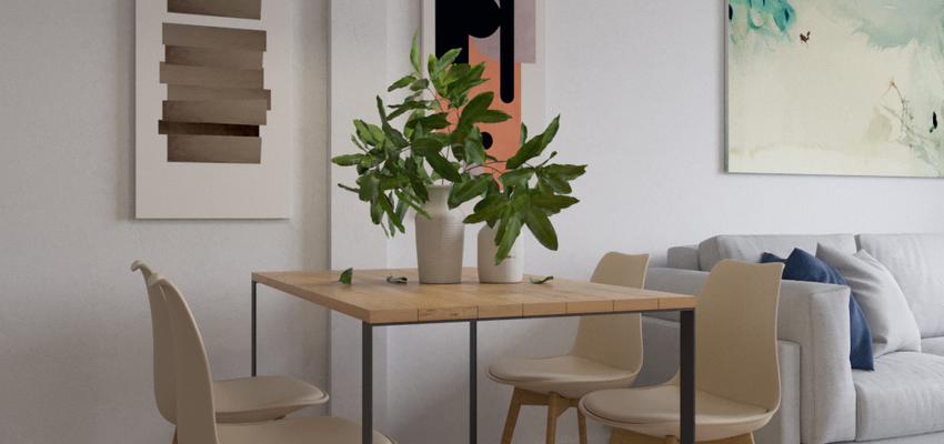 Comedor, Salon Estilo eclectico Color marron, blanco, gris  diseñado por DsousaDesign | Decorador | Copyright DsousaDesign