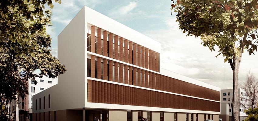 Exterior Estilo moderno Color beige, marron, blanco  diseñado por mmmu arquitectes | Arquitecto 