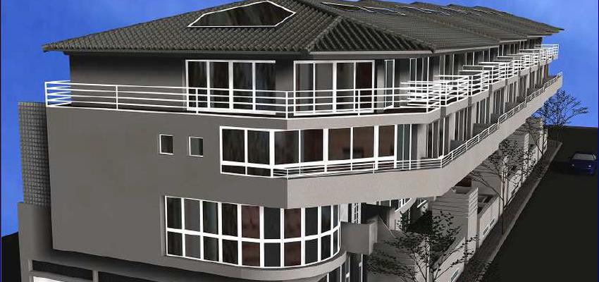 Exterior style contemporaneo color gris, negro  diseñado por lacomba blasco, S.L. | Arquitecto 