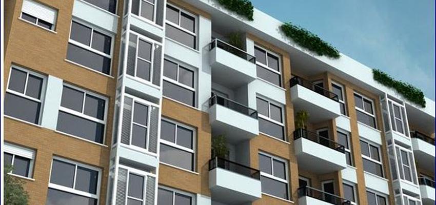 Balcon, Exterior style contemporaneo color marron, blanco  diseñado por lacomba blasco, S.L. | Arquitecto 