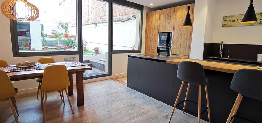 Comedor, Cocina Estilo moderno Color blanco, negro, bronce  diseñado por Serveis Generals. JW | Gremio 