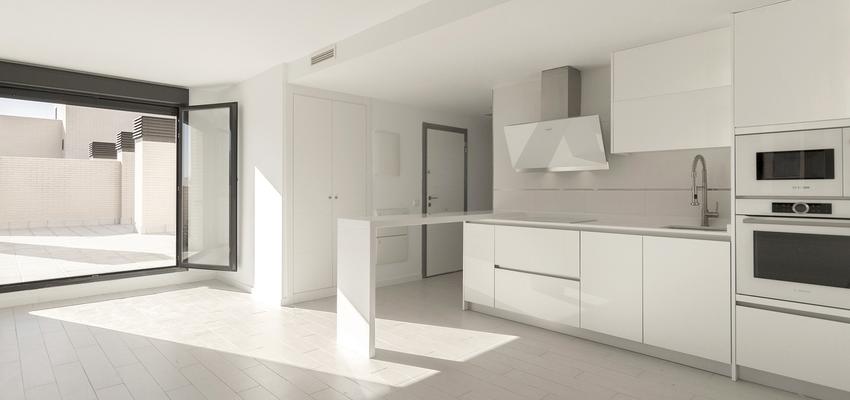 Cocina Estilo contemporaneo Color gris, plateado  diseñado por Martín Peláez | Arquitecto | Copyright Fotografía Gonzalo Martín Román