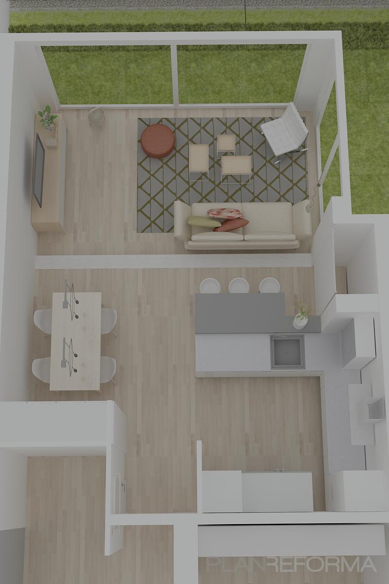 Loft Estilo moderno Color beige, blanco, gris, gris  diseñado por Studiotransparente | Interiorista 