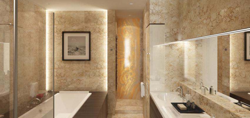 Baño Estilo tradicional Color beige, marron, marron  diseñado por Stella | Arquitecto 