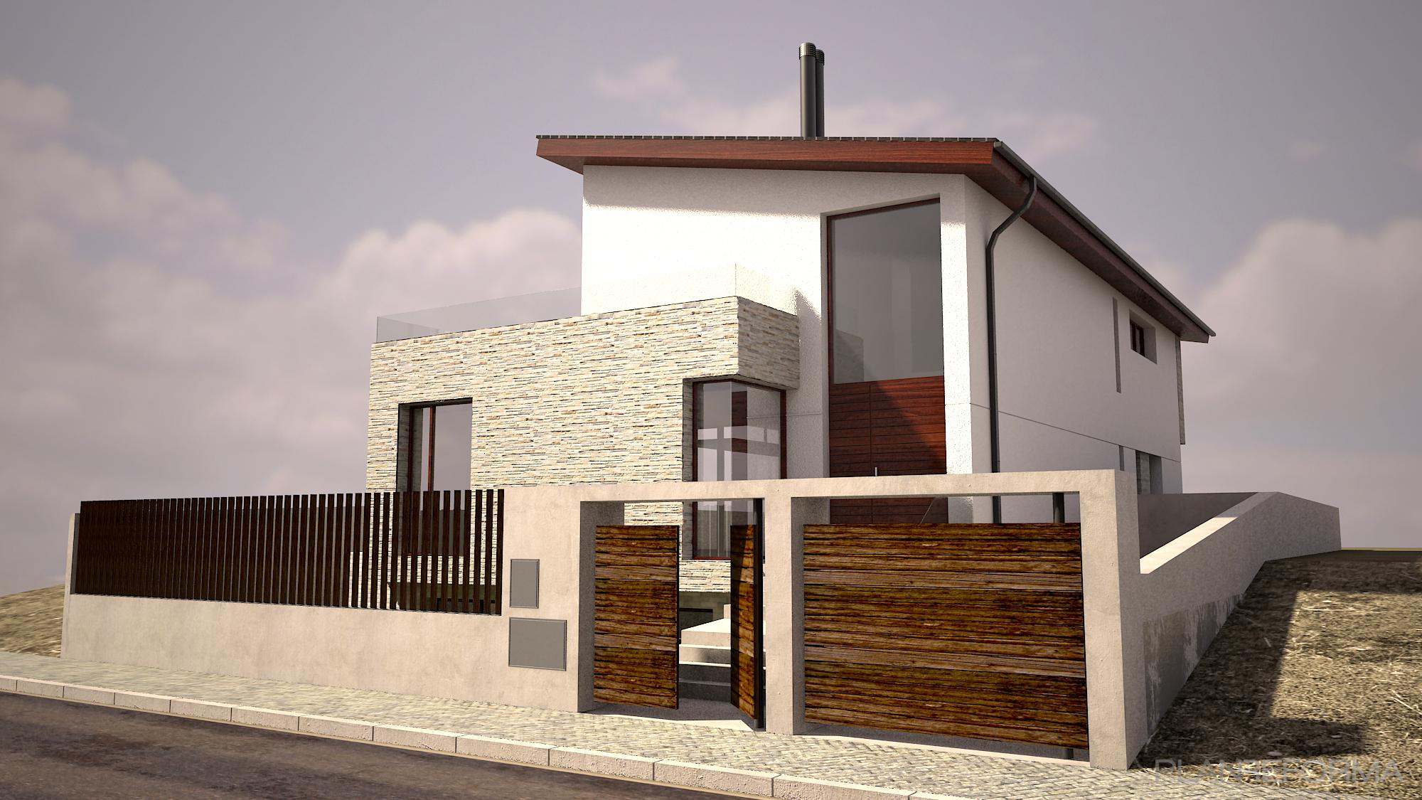 Exterior style moderno color beige, marron, beige, blanco