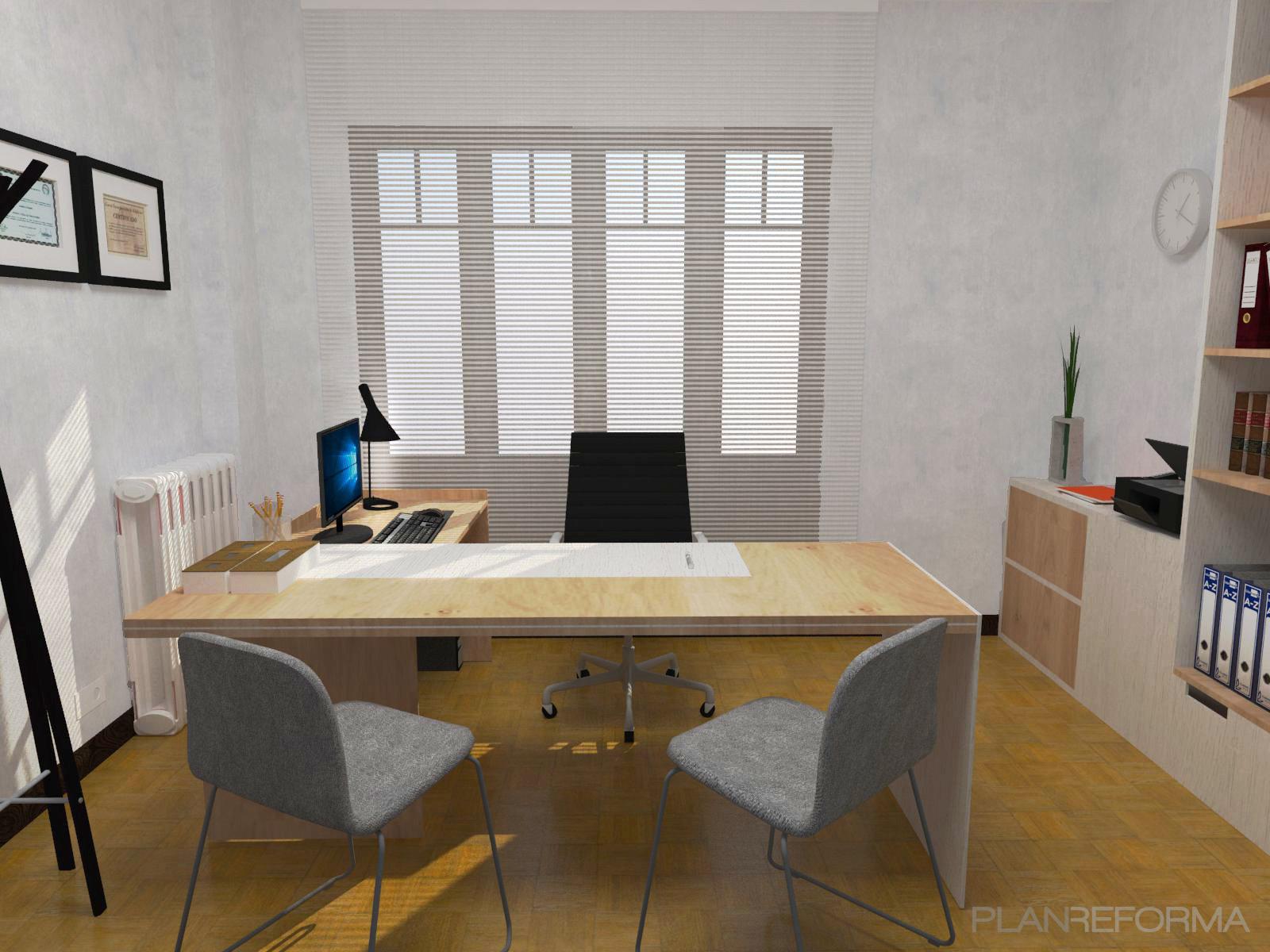 Estudio Estilo moderno Color beige, plateado, bronce  diseñado por ED3interiorismo | Arquitecto Técnico | Copyright ED3interiorismo