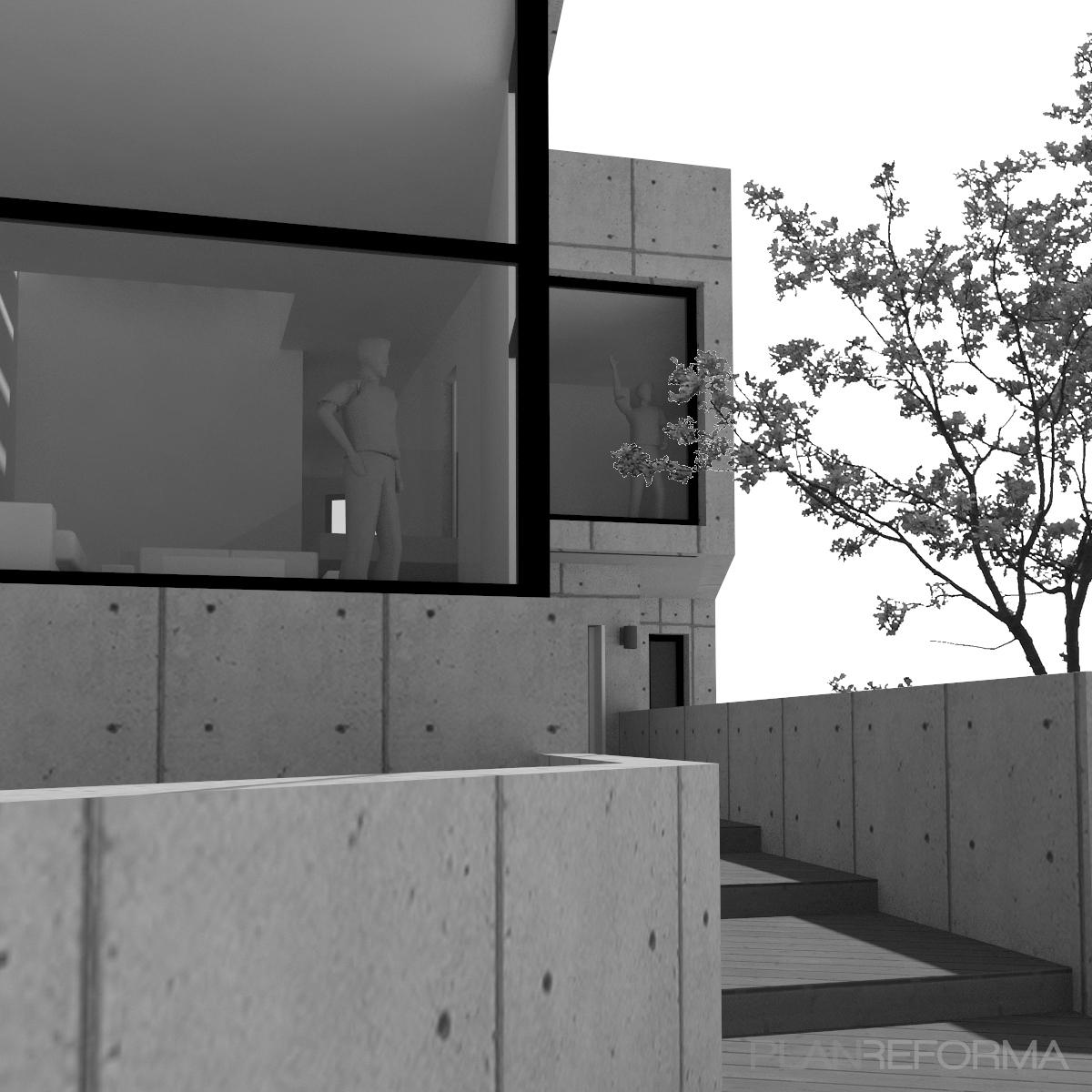 Exterior Estilo moderno Color gris, gris  diseñado por Fundamenta Arquitectura | Gremio | Copyright (c) Fundamenta Arquitectura | J.M.G. 97, S.L.