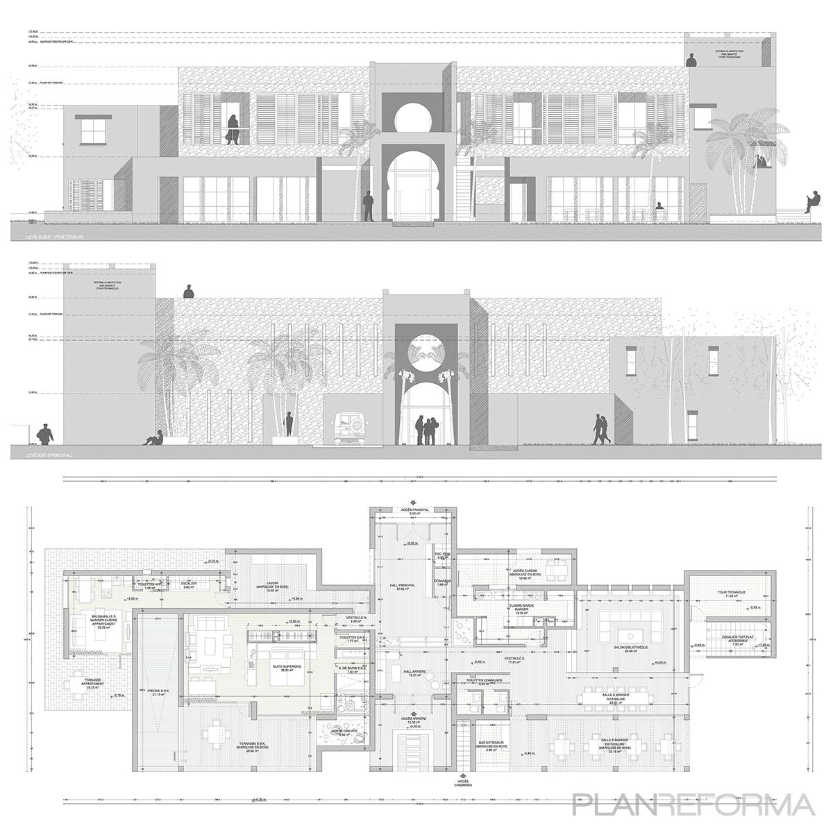 Hotel Estilo eclectico Color beige  diseñado por Fundamenta Arquitectura | Gremio | Copyright (c) Fundamenta Arquitectura | J.M.G. 97, S.L.