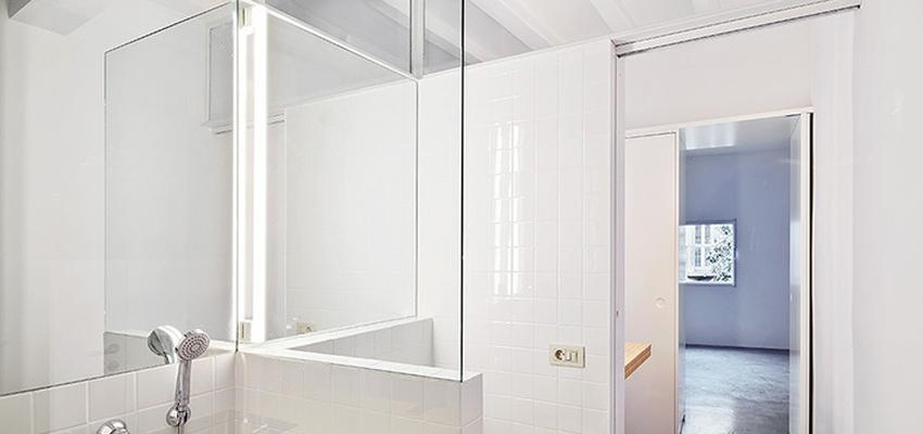 Baño Estilo moderno Color ocre, blanco, gris  diseñado por Metro Cuadrado | Gremio | Copyright Obra realizada por Metro Cuadrado