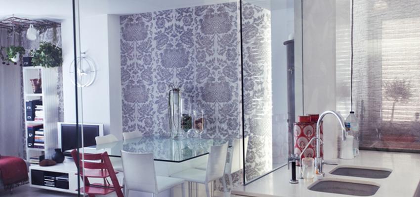 Cocina, Salon style clasico color rojo, azul, blanco  diseñado por RAIZDE3 arquitectura y construccion | Arquitecto 