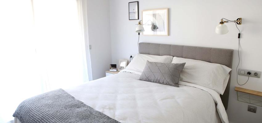 Dormitorio Estilo moderno Color blanco, gris, gris  diseñado por Espacios con Diseño | Gremio | Copyright espacioscondiseño