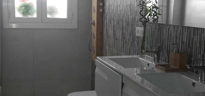 Baño Estilo moderno Color marron, verde, blanco  diseñado por Daniel | Reformista, constructor 