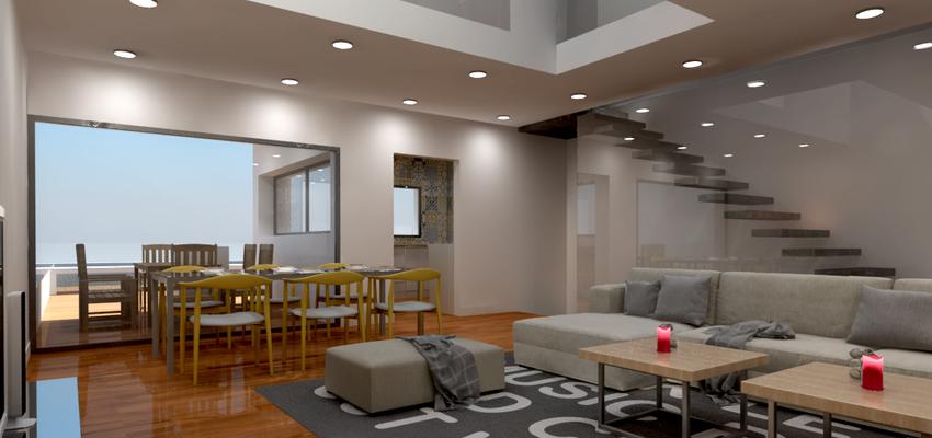 Comedor, Salon Estilo moderno Color gris, negro, dorado  diseñado por Arquiox Idea | Gremio 