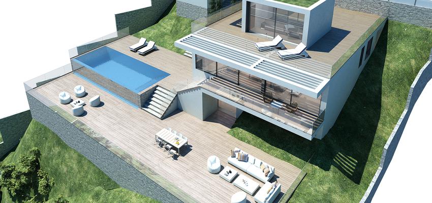 Exterior Estilo contemporaneo Color blanco  diseñado por Arquiox Idea | Gremio 