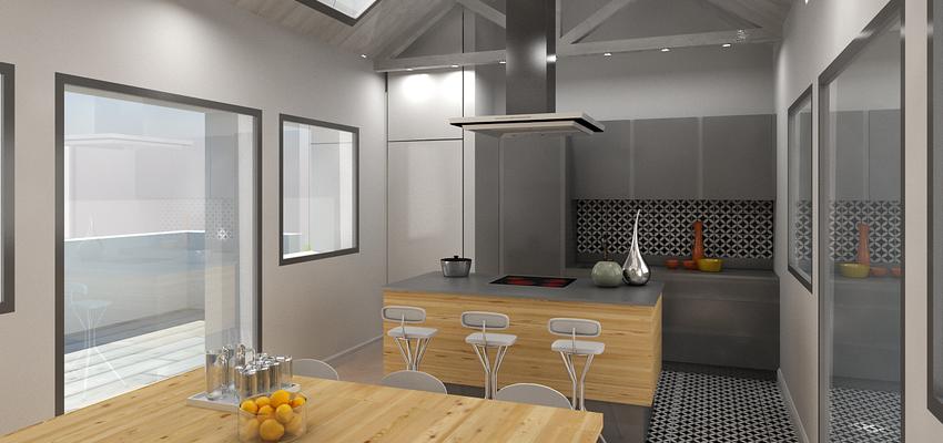 Cocina Estilo contemporaneo Color blanco  diseñado por Arquiox Idea | Gremio 