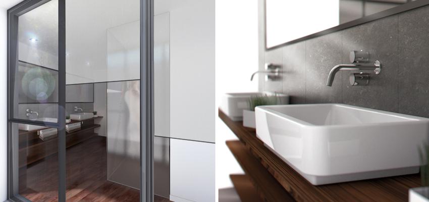 Baño Estilo moderno Color marron, marron, blanco  diseñado por SgARQ | Arquitecto 