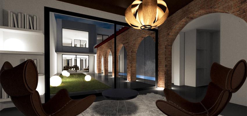 Estudio Estilo moderno Color verde, marron, blanco  diseñado por SgARQ | Arquitecto 