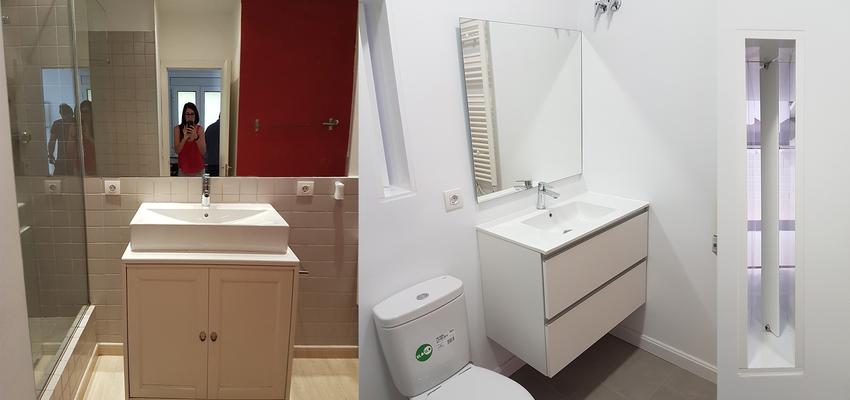 Baño Estilo moderno Color blanco, gris, gris  diseñado por Solid Barcelona | Gremio 