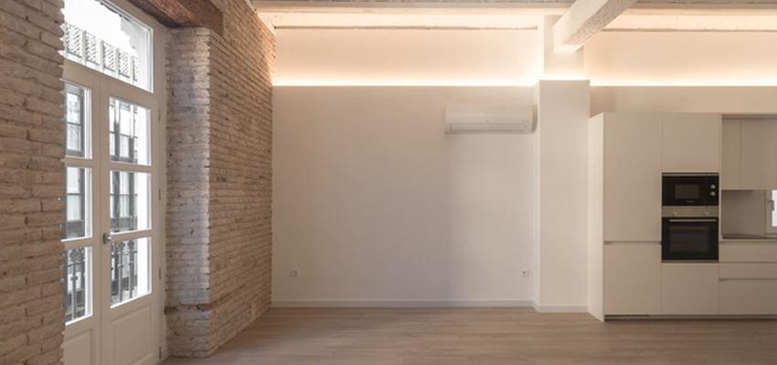 Comedor, Salon Estilo moderno Color beige, blanco, gris  diseñado por acertus | Gremio | Copyright acertus