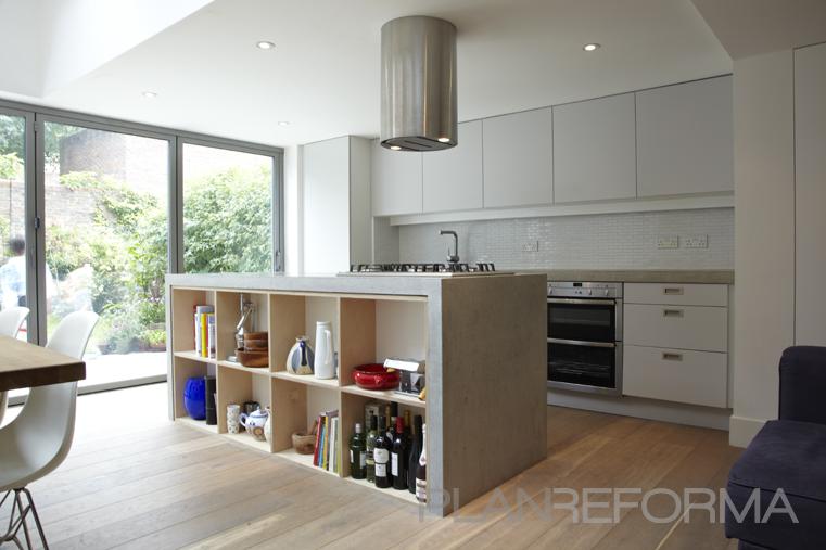 Comedor, Cocina, Salon Estilo moderno Color marron, gris, plateado  diseñado por Isidro Rodriguez | Arquitecto 