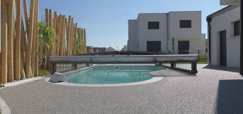 Terraza, Piscina Estilo moderno Color rosa  diseñado por Hydroway | Gremio 