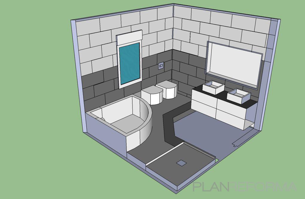Baño Estilo moderno Color blanco, gris, gris  diseñado por CREACIONES ANDALUCIA SIGLO XXI, S.L.U | Gremio 