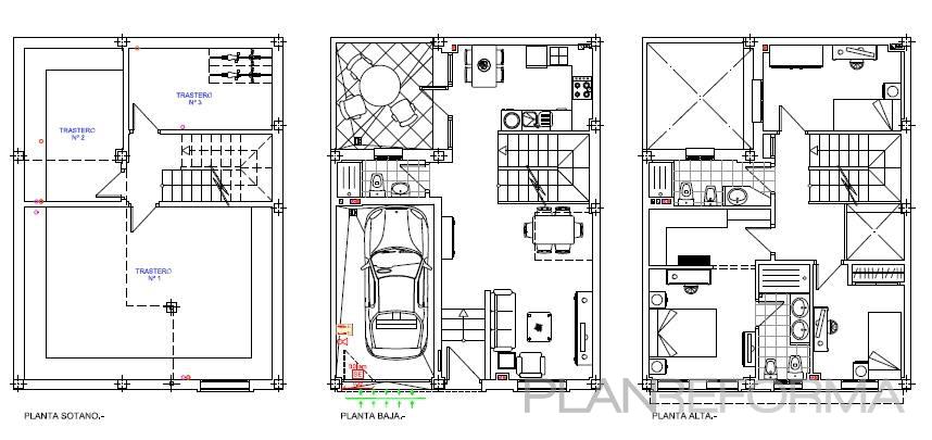 Dormitorio Estilo contemporaneo Color rojo, azul oscuro, gris  diseñado por Jose Maria Miro Benito | Arquitecto | Copyright FOTOGRAFÍA PROPIEDAD JOSÉ MARÍA MIRÓ BENITO