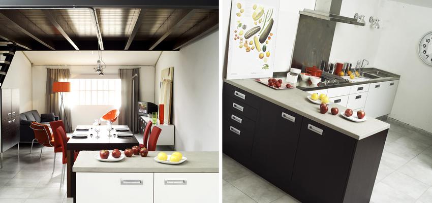 Comedor, Cocina, Salon Estilo moderno Color rojo, marron, gris, gris  diseñado por jorge rangel | Arquitecto 